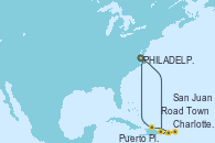 Visitando PHILADELPHIA, PENNSYLVANIA, Road Town (Isla Tórtola/Islas Vírgenes), Charlotte Amalie (St. Thomas), San Juan (Puerto Rico), Puerto Plata, Republica Dominicana, PHILADELPHIA, PENNSYLVANIA