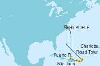 Visitando PHILADELPHIA, PENNSYLVANIA, Puerto Plata, Republica Dominicana, San Juan (Puerto Rico), Charlotte Amalie (St. Thomas), Road Town (Isla Tórtola/Islas Vírgenes), PHILADELPHIA, PENNSYLVANIA
