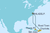 Visitando PHILADELPHIA, PENNSYLVANIA, Puerto Plata, Republica Dominicana, San Juan (Puerto Rico), Road Town (Isla Tórtola/Islas Vírgenes), Charlotte Amalie (St. Thomas), PHILADELPHIA, PENNSYLVANIA