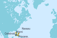 Visitando Miami (Florida/EEUU), Celebration Key, The Bahamas, Princess Cays (Caribe), Nassau (Bahamas), Miami (Florida/EEUU)