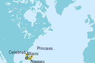 Visitando Miami (Florida/EEUU), Celebration Key, The Bahamas, Nassau (Bahamas), Princess Cays (Caribe), Miami (Florida/EEUU)