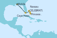 Visitando Mobile (Alabama), Cayo Hueso (Key West/Florida), Celebration Key, The Bahamas, Princess Cays (Caribe), Nassau (Bahamas), Mobile (Alabama)