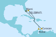 Visitando Miami (Florida/EEUU), Celebration Key, The Bahamas, Aruba (Antillas), Curacao (Antillas), Miami (Florida/EEUU)