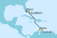 Visitando Miami (Florida/EEUU), Aruba (Antillas), Curacao (Antillas), Celebration Key, The Bahamas, Miami (Florida/EEUU)