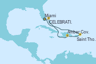 Visitando Miami (Florida/EEUU), Saint Thomas (Islas Vírgenes), Amber Cove (República Dominicana), CELEBRATION KEY, THE BAHAMAS, Miami (Florida/EEUU)