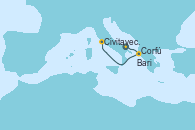 Visitando Bari (Italia), Corfú (Grecia), Civitavecchia (Roma)
