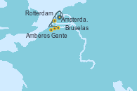 Visitando Ámsterdam (Holanda), Ámsterdam (Holanda), Rotterdam (Holanda), Gante (Bélgica), Bruselas (Bélgica), Amberes (Bélgica), Ámsterdam (Holanda), Ámsterdam (Holanda)