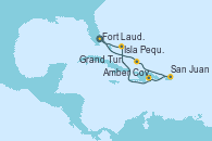 Visitando Fort Lauderdale (Florida/EEUU), Grand Turks(Turks & Caicos), San Juan (Puerto Rico), Amber Cove (República Dominicana), Isla Pequeña (San Salvador/Bahamas), Fort Lauderdale (Florida/EEUU)