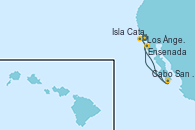 Visitando Los Ángeles (California), Isla Catalina (California/USA), Cabo San Lucas (México), Cabo San Lucas (México), Cabo San Lucas (México), Ensenada (México), Los Ángeles (California)