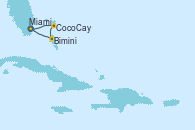 Visitando Miami (Florida/EEUU), CocoCay (Bahamas), Bimini (Bahamas), Miami (Florida/EEUU)