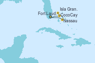 Visitando Fort Lauderdale (Florida/EEUU), CocoCay (Bahamas), Isla Gran Bahama (Florida/EEUU), Nassau (Bahamas), Fort Lauderdale (Florida/EEUU)