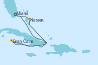 Visitando Miami (Florida/EEUU), Gran Caimán (Islas Caimán), Nassau (Bahamas), Miami (Florida/EEUU)