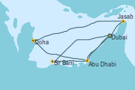 Visitando Dubai, Sir Bani Yas Is (Emiratos Árabes Unidos), Abu Dhabi (Emiratos Árabes Unidos), Doha (Catar), RAS AL KHAIMAH, Jasab (Omán), Abu Dhabi (Emiratos Árabes Unidos), Dubai