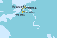 Visitando Bruselas (Bélgica), Ámsterdam (Holanda), Rotterdam (Holanda), Amberes (Bélgica), Bruselas (Bélgica), Bruselas (Bélgica)