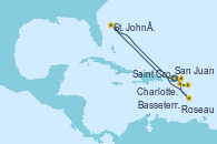 Visitando San Juan (Puerto Rico), Charlotte Amalie (St. Thomas), St. John´s (Antigua y Barbuda), Roseau (Dominica), Saint Croix (Islas Vírgenes), Basseterre (Antillas), San Juan (Puerto Rico)