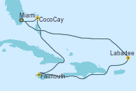 Visitando Miami (Florida/EEUU), Labadee (Haiti), Falmouth (Jamaica), CocoCay (Bahamas), Miami (Florida/EEUU)