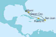 Visitando Miami (Florida/EEUU), Ocean Cay MSC Marine Reserve (Bahamas), San Juan (Puerto Rico), Puerto Plata, Republica Dominicana, Miami (Florida/EEUU)