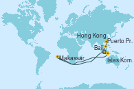 Visitando Bali (Indonesia), Islas Komodo (Indonesia), Makassar (Ujung Pandang/Indonesia), Puerto Princesa Palawan (Filipinas), Hong Kong (China)