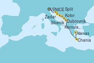 Visitando VENICE (FUSINA) -  ITALY, Zadar (Croacia), Sibenik (Croacia), Split (Croacia), Korcula, Croatia, Dubrovnik (Croacia), Kotor (Montenegro), Chania (Creta/Grecia), Atenas (Grecia)