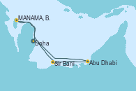 Visitando Doha (Catar), Dubai, Dubai, Sir Bani Yas Is (Emiratos Árabes Unidos), Abu Dhabi (Emiratos Árabes Unidos), MANAMA, BAHRAIN, Doha (Catar)