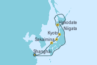 Visitando Shanghái (China), Sakaiminato (Japón), Kyoto (Japón), Niigata (Japón), Hakodate (Japón), Shanghái (China)