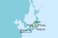 Visitando Shanghái (China), Kyoto (Japón), Kyoto (Japón), Kobe (Japón), Nagoya (Japón), Tokio (Japón), Shanghái (China)