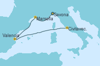 Visitando Savona (Italia), Marsella (Francia), Valencia, Civitavecchia (Roma)