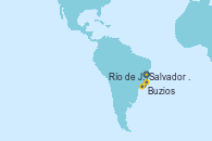 Visitando Salvador de Bahía (Brasil), Buzios (Brasil), Río de Janeiro (Brasil)