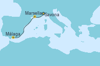 Visitando Savona (Italia), Marsella (Francia), Málaga