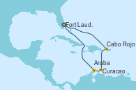 Visitando Fort Lauderdale (Florida/EEUU), Cabo Rojo, Curacao (Antillas), Aruba (Antillas), Fort Lauderdale (Florida/EEUU)