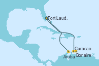 Visitando Fort Lauderdale (Florida/EEUU), Curacao (Antillas), Bonaire (Países Bajos), Aruba (Antillas), Fort Lauderdale (Florida/EEUU)
