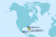 Visitando Jacksonville (Florida/EEUU), Celebration Key, The Bahamas, Bimini (Bahamas), Jacksonville (Florida/EEUU)