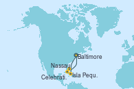 Visitando Baltimore (Maryland), Isla Pequeña (San Salvador/Bahamas), Nassau (Bahamas), Celebration Key, The Bahamas, Baltimore (Maryland)