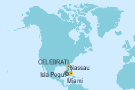 Visitando Miami (Florida/EEUU), Celebration Key, The Bahamas, Nassau (Bahamas), Isla Pequeña (San Salvador/Bahamas), Miami (Florida/EEUU)