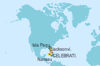 Visitando Jacksonville (Florida/EEUU), Celebration Key, The Bahamas, Nassau (Bahamas), Isla Pequeña (San Salvador/Bahamas), Jacksonville (Florida/EEUU)