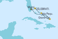 Visitando Miami (Florida/EEUU), Grand Turks(Turks & Caicos), Isla Pequeña (San Salvador/Bahamas), Celebration Key, The Bahamas, Miami (Florida/EEUU)
