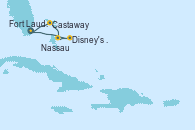 Visitando Fort Lauderdale (Florida/EEUU), Castaway (Bahamas), Nassau (Bahamas), Disney's Lookout Cay (Bahamas), Fort Lauderdale (Florida/EEUU)