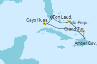 Visitando Fort Lauderdale (Florida/EEUU), Isla Pequeña (San Salvador/Bahamas), Amber Cove (República Dominicana), Grand Turks(Turks & Caicos), Cayo Hueso (Key West/Florida), Fort Lauderdale (Florida/EEUU)