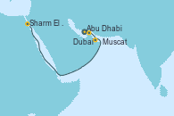 Visitando Abu Dhabi (Emiratos Árabes Unidos), Dubai, Muscat (Omán), Sharm El Sheik (Egipto)