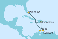 Visitando Puerto Cañaveral (Florida), Aruba (Antillas), Curacao (Antillas), Amber Cove (República Dominicana), Puerto Cañaveral (Florida)