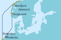 Visitando Ámsterdam (Holanda), Haugesund (Noruega), Nordfjordeid, Aalesund (Noruega), Rotterdam (Holanda)