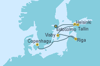 Visitando Estocolmo (Suecia), Estocolmo (Suecia), Helsinki (Finlandia), Tallin (Estonia), Visby (Suecia), Riga (Letonia), Copenhague (Dinamarca), Copenhague (Dinamarca)
