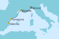 Visitando Génova (Italia), Marsella (Francia), Tarragona (España), Valencia