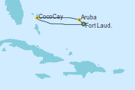 Visitando Fort Lauderdale (Florida/EEUU), Aruba (Antillas), Aruba (Antillas), Cabo Rojo, CocoCay (Bahamas), Fort Lauderdale (Florida/EEUU)