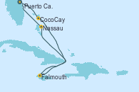 Visitando Puerto Cañaveral (Florida), CocoCay (Bahamas), Falmouth (Jamaica), Nassau (Bahamas), Puerto Cañaveral (Florida)