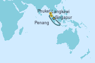 Visitando Singapur, Penang (Malasia), Langkawi (Malasia), Phuket (Tailandia), Singapur