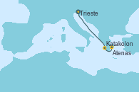 Visitando Trieste (Italia), Katakolon (Olimpia/Grecia), Atenas (Grecia)