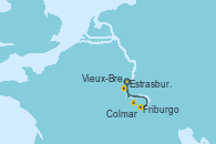 Visitando Estrasburgo (Francia), Vieux-Breisach (Alemania), Friburgo (Suiza), Vieux-Breisach (Alemania), Colmar (Francia), Estrasburgo (Francia)