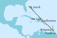 Visitando Fuerte de France (Martinica), St. John´s (Antigua y Barbuda), La Romana (República Dominicana), Isla Catalina (República Dominicana), Bridgetown (Barbados), Fuerte de France (Martinica)