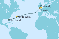 Visitando Fort Lauderdale (Florida/EEUU), Kings Wharf (Bermudas), Portland, Dorset (Reino Unido), Dover (Inglaterra)